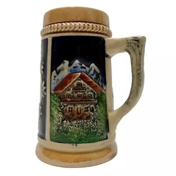 Original King Beer Stein Mug #8 German Hand Painted No Lid Vintage Germany EUC - Picture 1 of 13